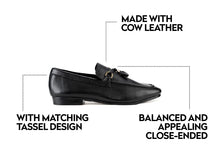 Load image into Gallery viewer, Sleek Tassels Loafers-Black