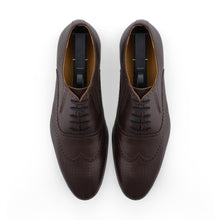 Load image into Gallery viewer, Brogue Dotted Oxfords-Brown