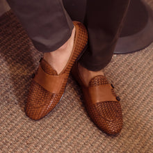Load image into Gallery viewer, Unique Patterned Double Monks-Tan