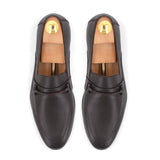 Twisted Rope Buckled Loafers - Dark Brown