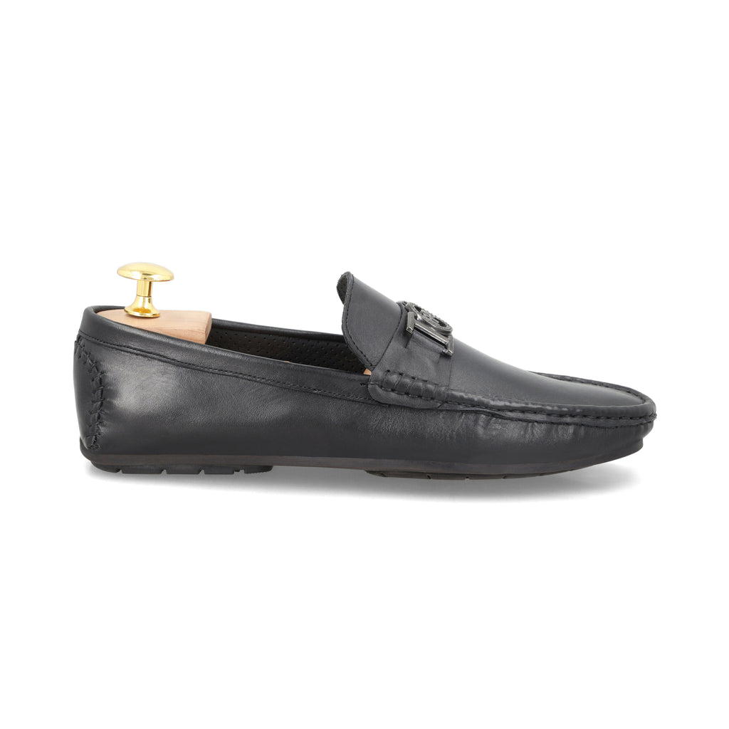 FHS Logo Buckled Moccasins - Black