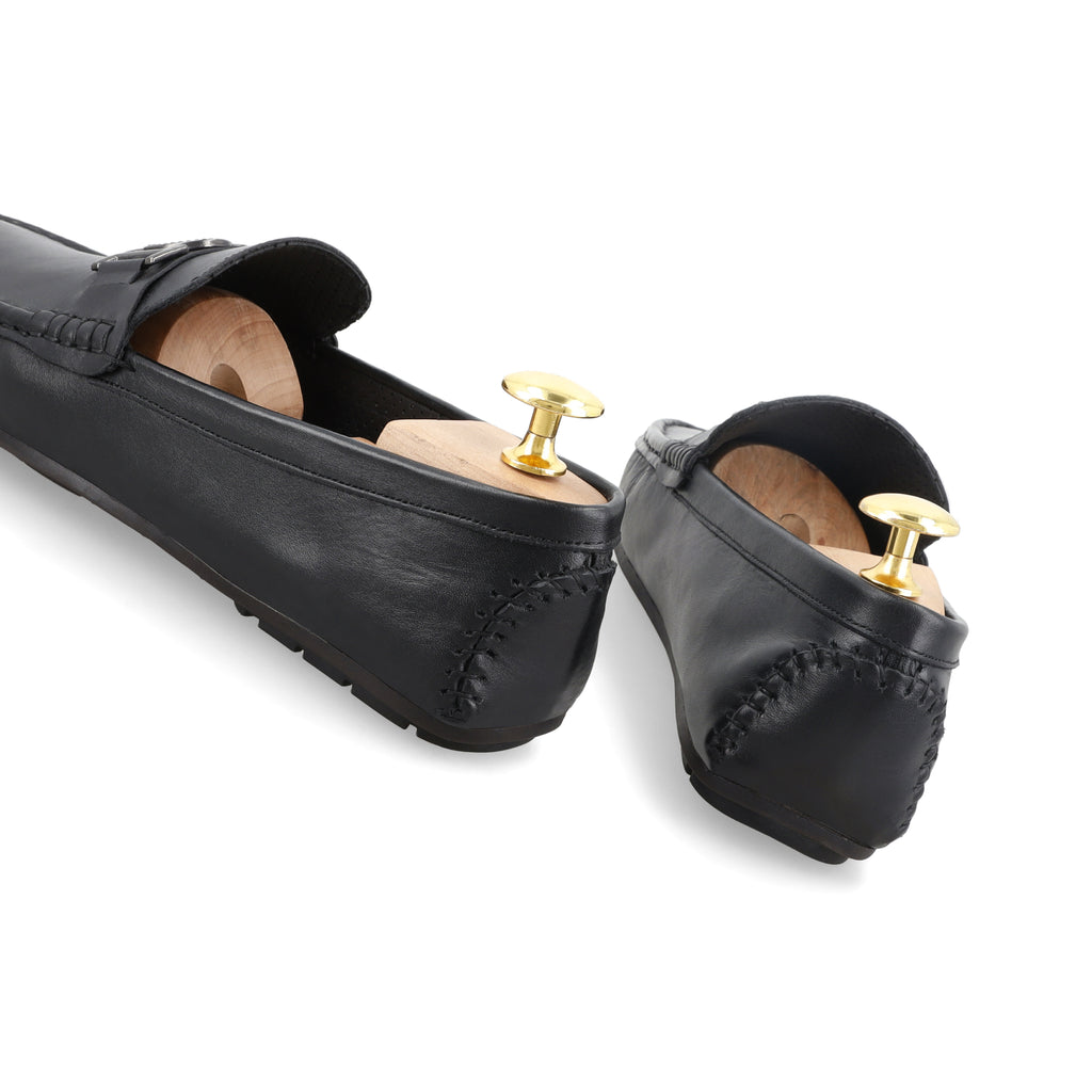 FHS Logo Buckled Moccasins - Black