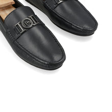 Load image into Gallery viewer, FHS Logo Buckled Moccasins - Black