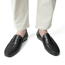 Load image into Gallery viewer, Penny Strapped Moccasins - Black
