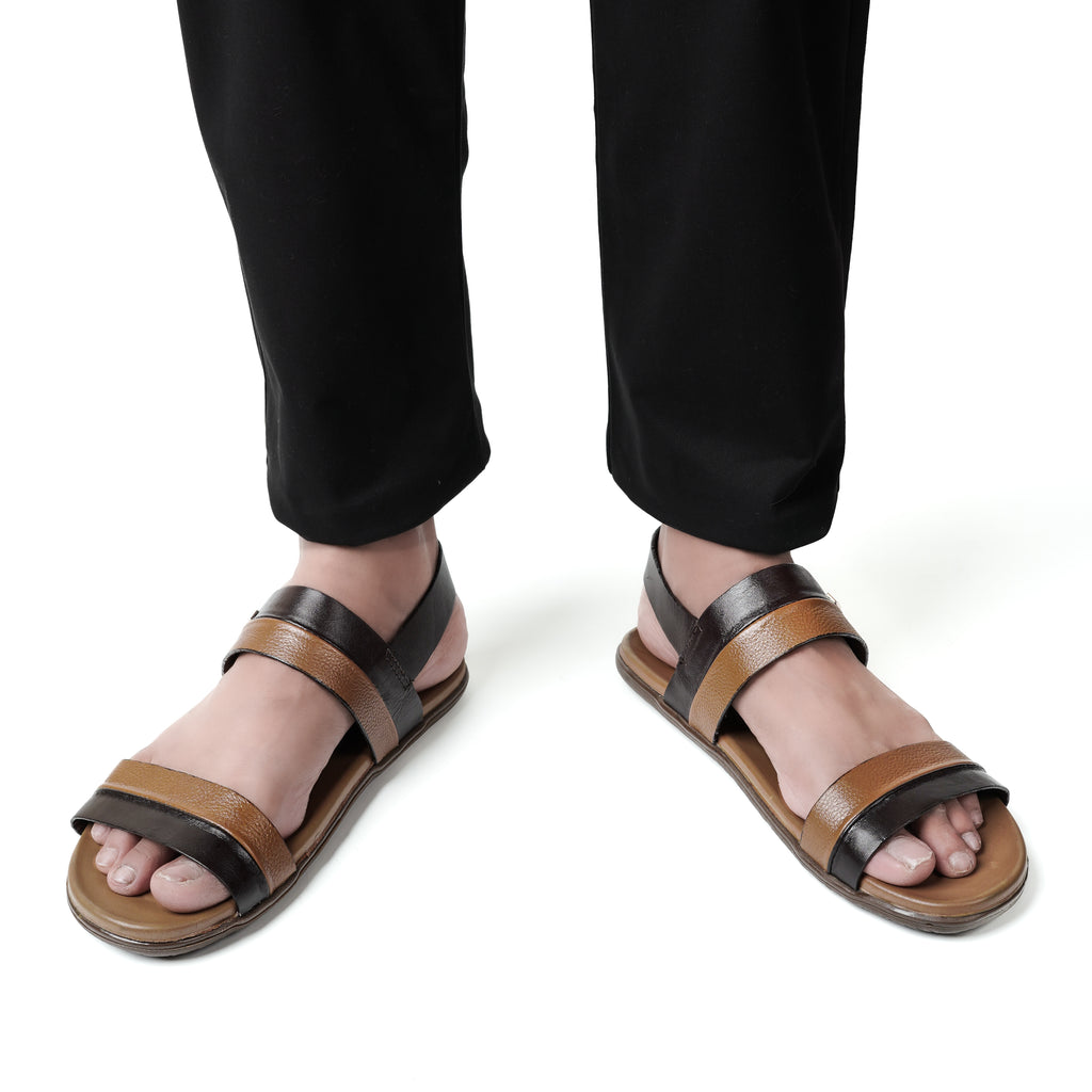 FHS Dual Tone Sandals - Brown