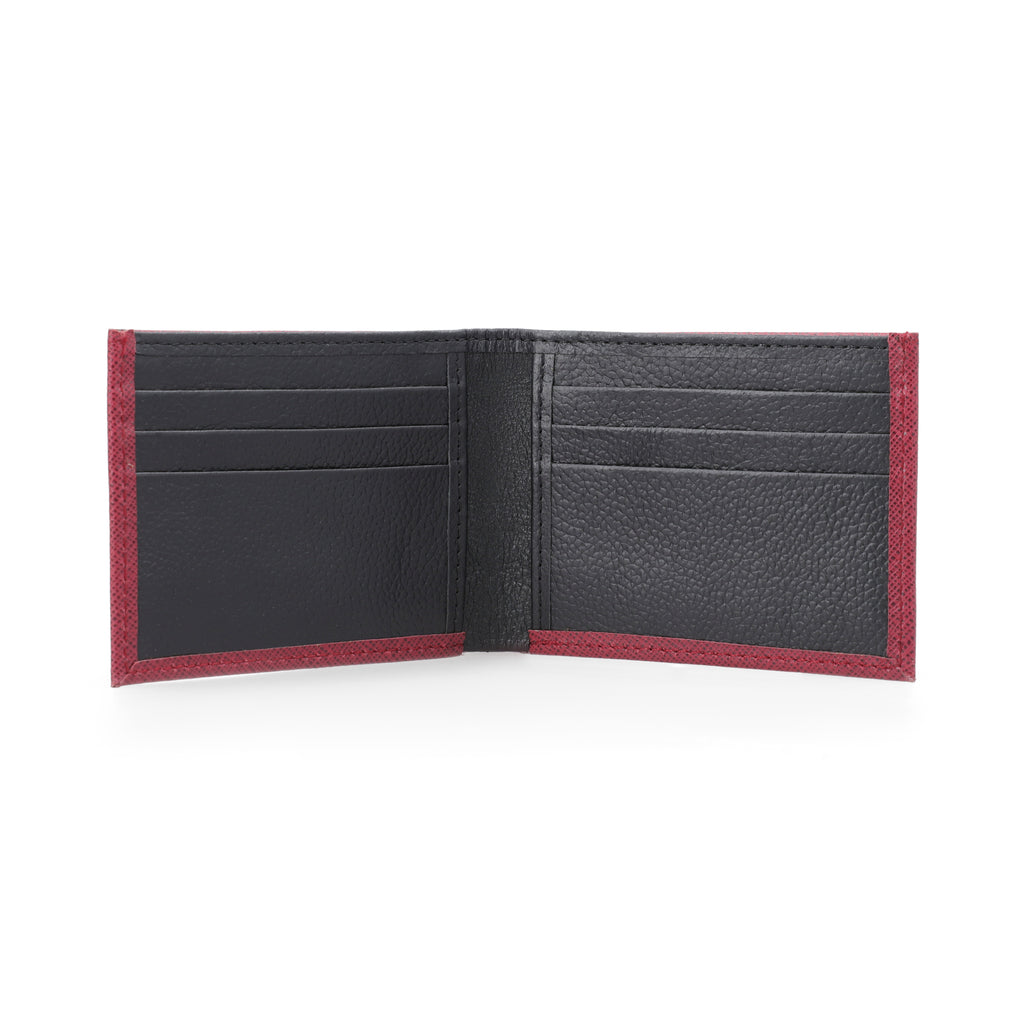 Maroon Saffiano Leather Wallet