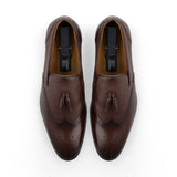 Unique Tassel Brogue Loafers-Brown