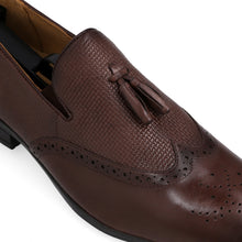 Load image into Gallery viewer, Unique Tassel Brogue Loafers-Brown