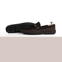 Load image into Gallery viewer, Twisted Rope Nubuck Moccasins - Brown