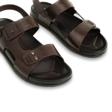 Load image into Gallery viewer, Signature Microfibre Sandals - Brown