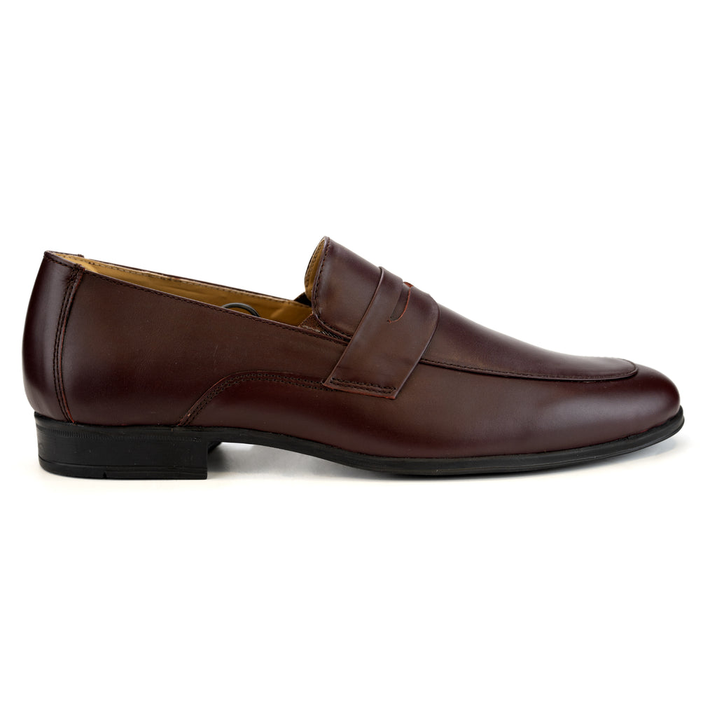 Dual Tone Leather Loafer - Maroon