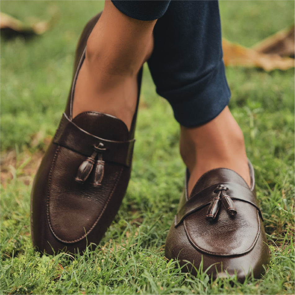 Wingtip Tassle Loafer-Brown