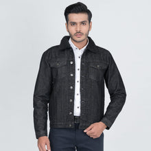 Load image into Gallery viewer, Black Denim Sherpa Jacket - FHS Official