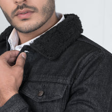 Load image into Gallery viewer, Black Denim Sherpa Jacket - FHS Official