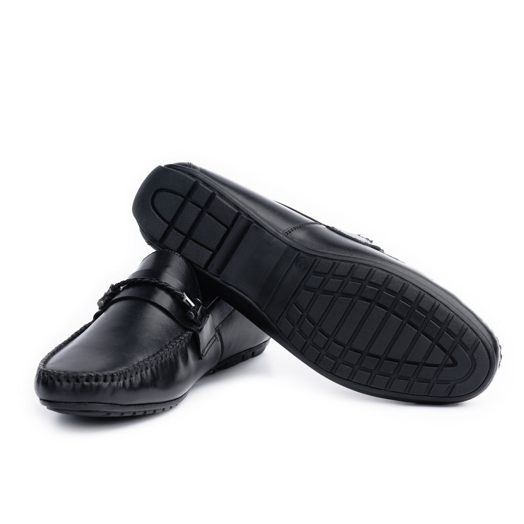 Horse Bit Buckle Moccasin - Black - FHS Official