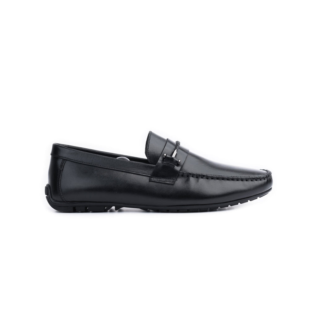 Horse Bit Buckle Moccasin - Black - FHS Official