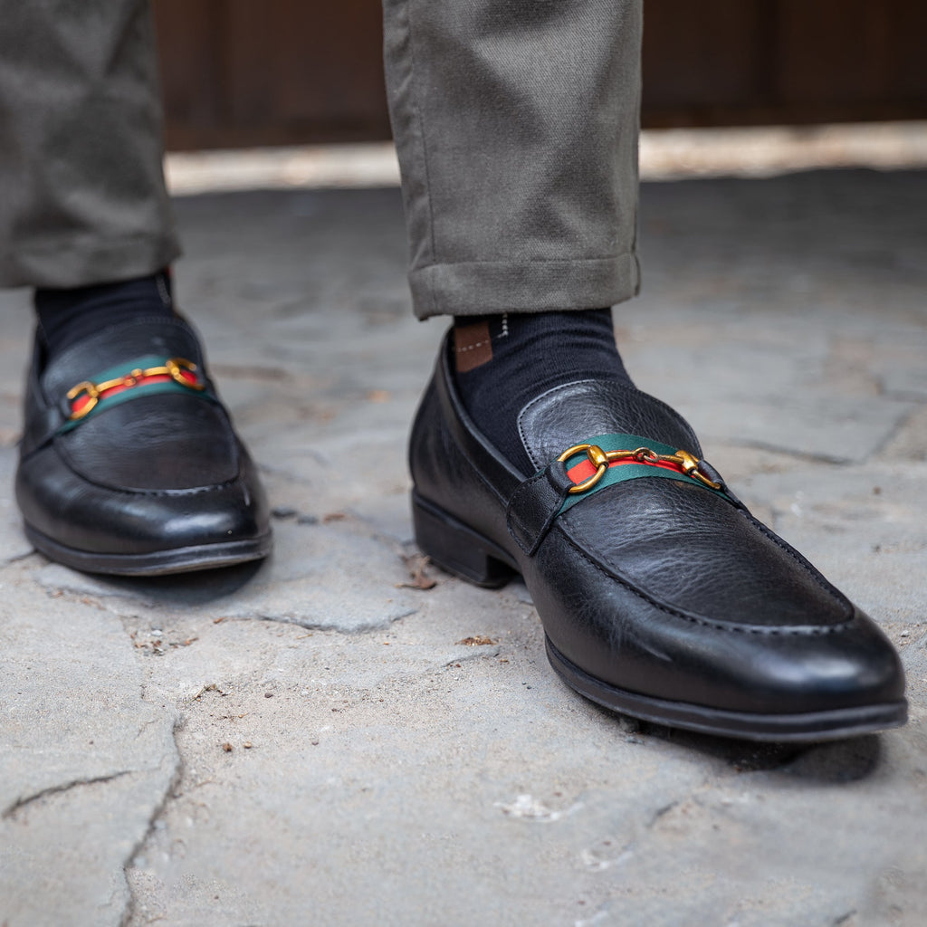 Premium black strapped loafer - FHS Official