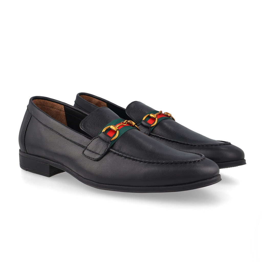 Premium black strapped loafer - FHS Official