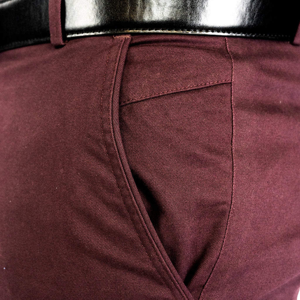 Regular Fit Maroon Chinos - FHS Official