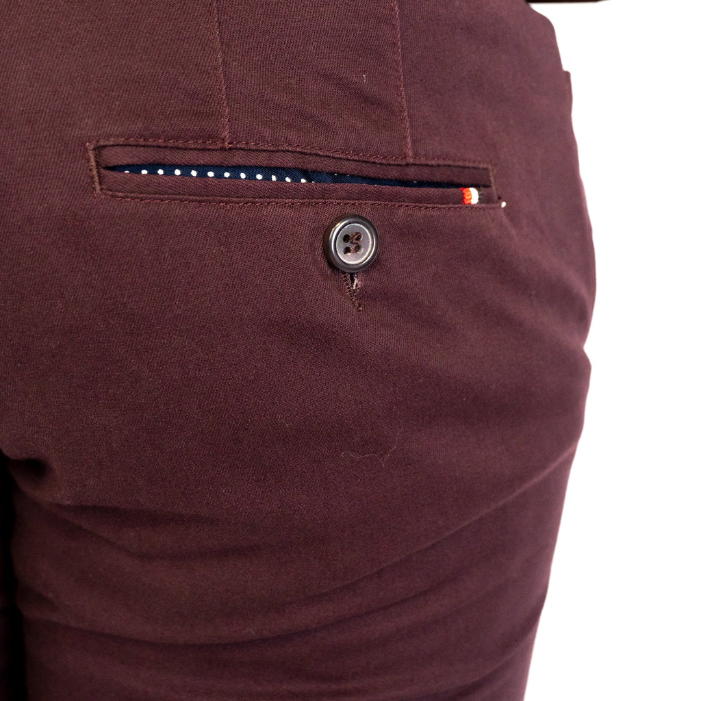 Regular Fit Maroon Chinos - FHS Official
