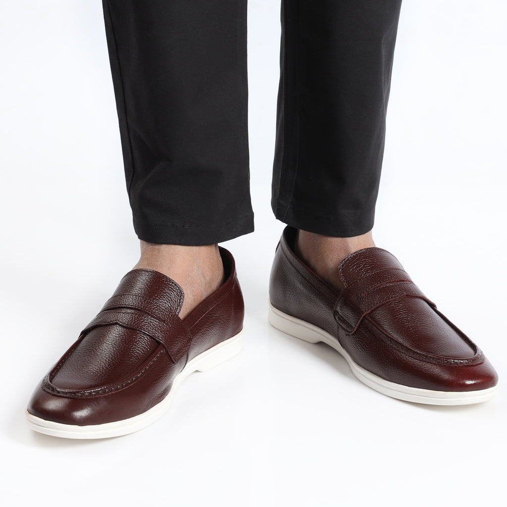 Modern Penny Loafers - Maroon