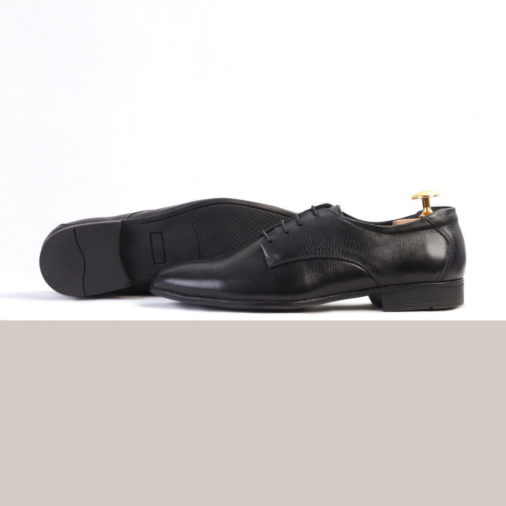 Sleek Leather Debies - Black