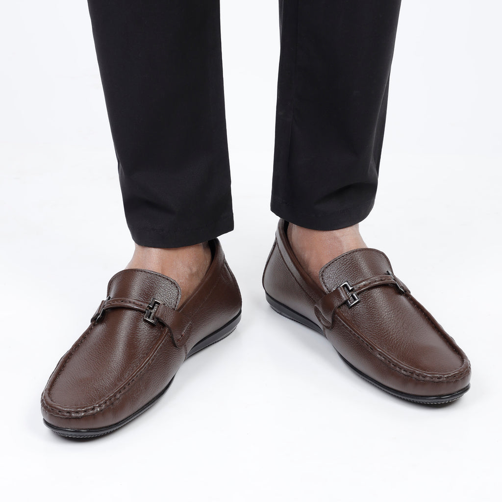 Classic Buckled Moccasin - Brown