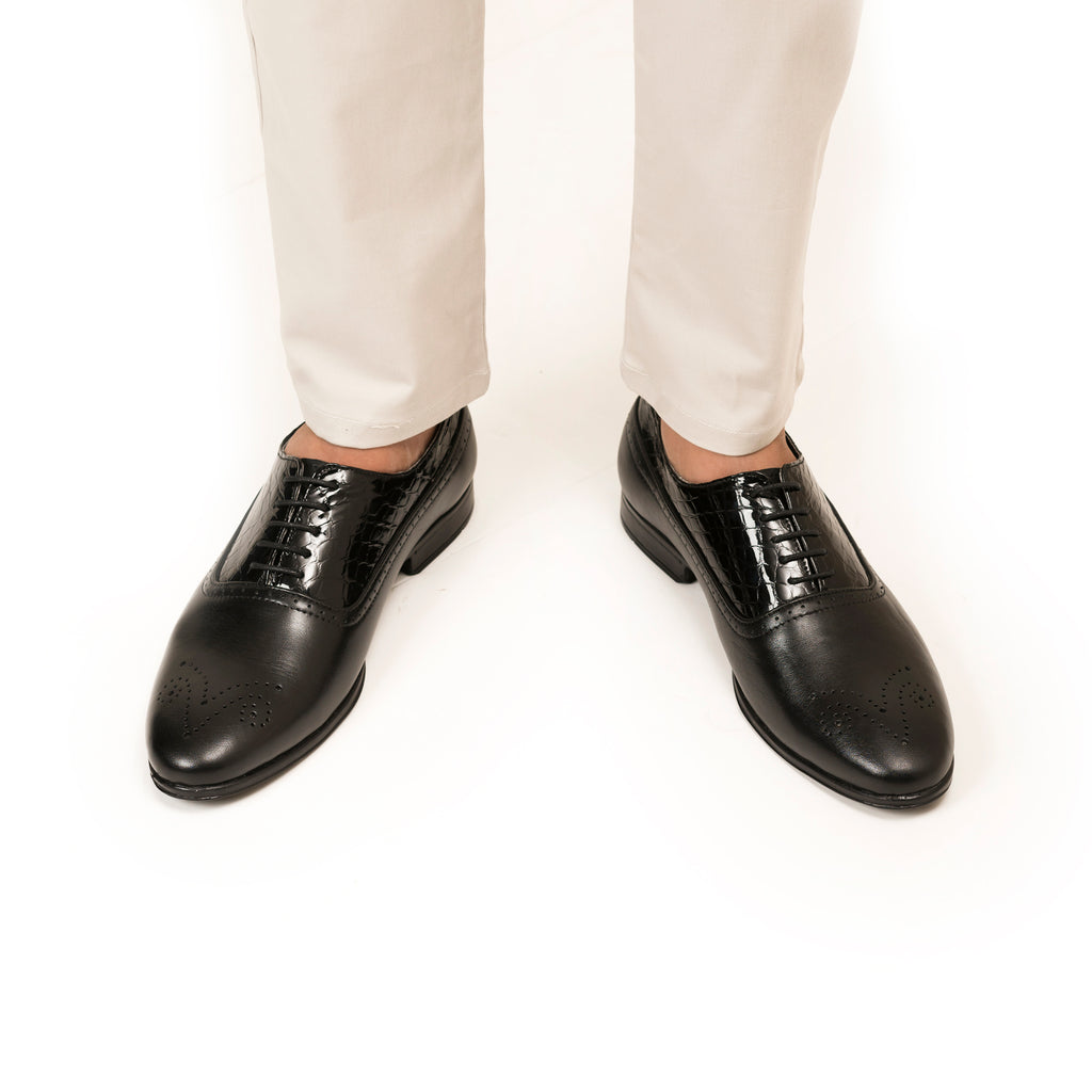 Executive Brogue Oxfords - Black