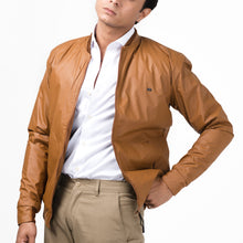 Load image into Gallery viewer, Contrast Rexine Jacket-Mustard