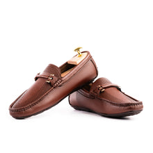 Load image into Gallery viewer, Perforated Driver Moccasins-Tan