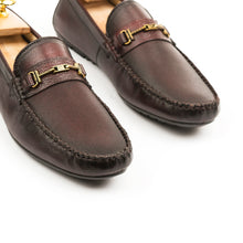 Load image into Gallery viewer, Handcrafted Two-Tone Leather Moccasins - Brown