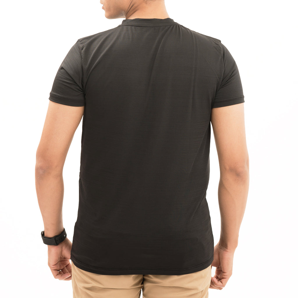 Solid Black V-Neck