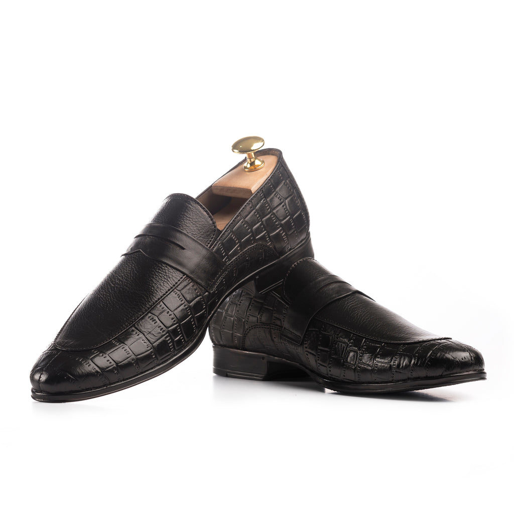 Signature Penny Loafers - Black