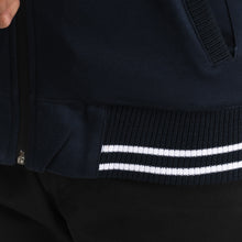 Load image into Gallery viewer, Contrast Ribbed Jacket-Navy