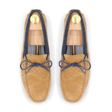 Laced Suede Moccasins - Tan