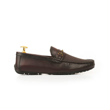 Load image into Gallery viewer, Handcrafted Two-Tone Leather Moccasins - Brown