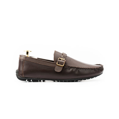 Saffiano Moccasins - Brown