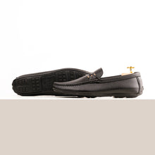 Load image into Gallery viewer, Perforated Driver Moccasins-Black