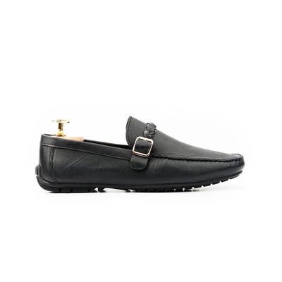 Saffiano Moccasins - Black