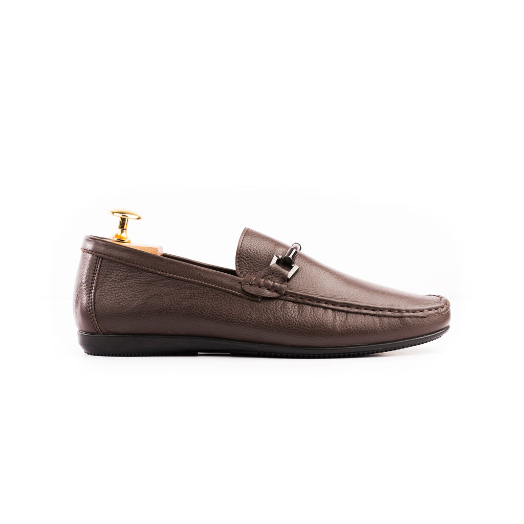 Classic Buckled Moccasins - Brown