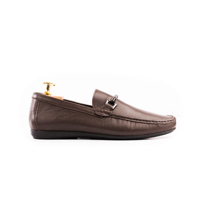 Classic Buckled Moccasins - Brown