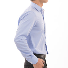 Load image into Gallery viewer, Textured White/Blue Formal Shirt