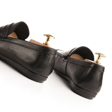 Load image into Gallery viewer, Imperial Crocodile Embossed Moccasins - Black