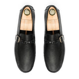 Saffiano Moccasins - Black