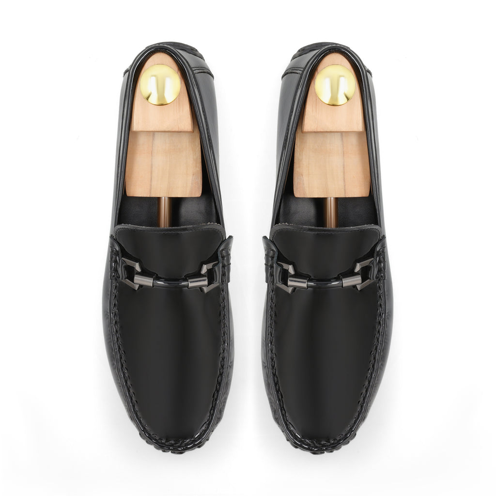 Patent Leather Moccasins - Black