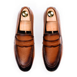 Modern Two-Toned Loafers - Tan