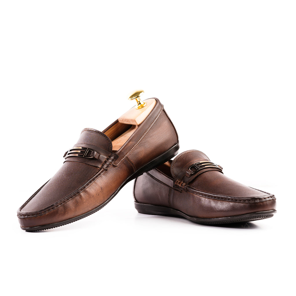 Dual-Shade Dotted Moccasin - Brown