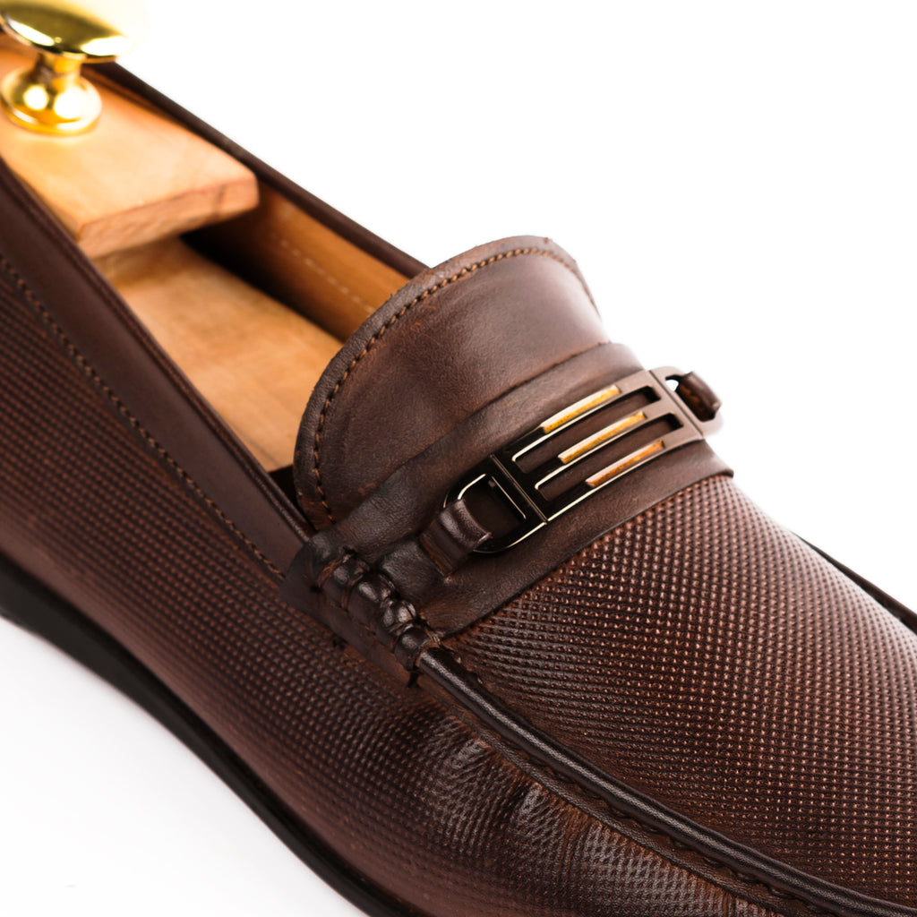 Dual-Shade Dotted Moccasin - Brown