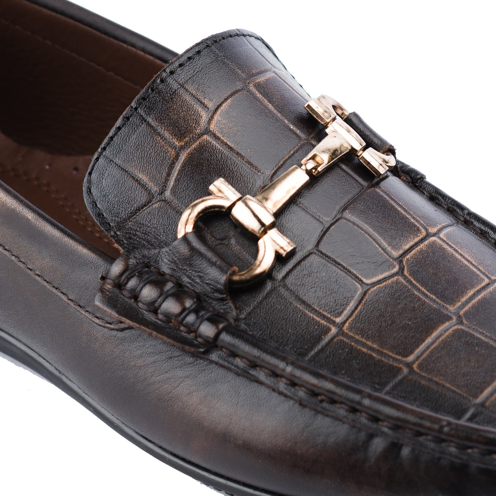 Crocodile Patterned Moccasin