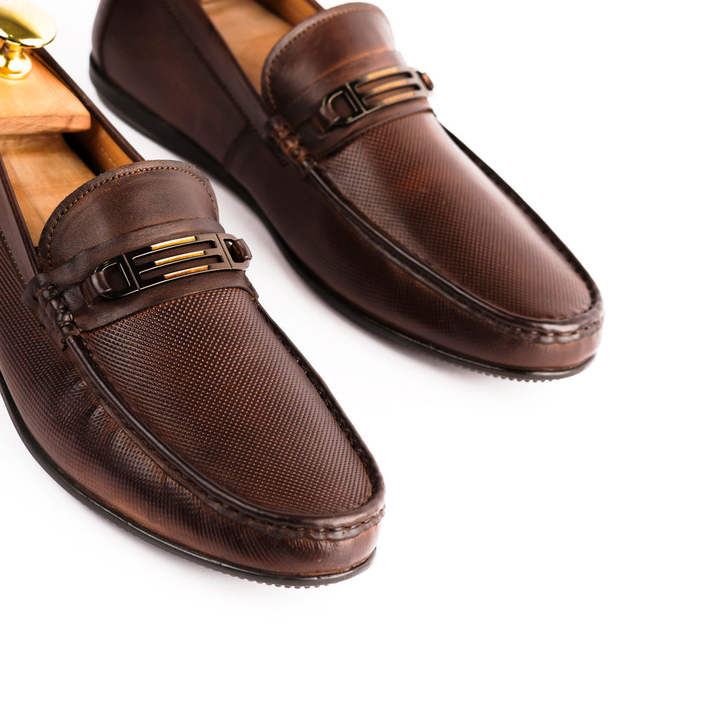 Dual-Shade Dotted Moccasin - Brown